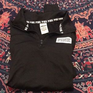 Black vs pink quarter zip